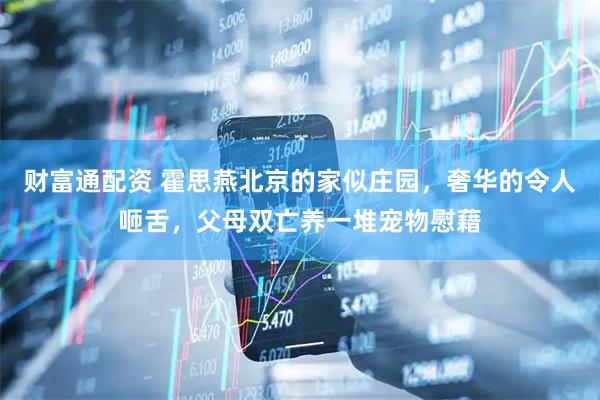 财富通配资 霍思燕北京的家似庄园，奢华的令人咂舌，父母双亡养一堆宠物慰藉